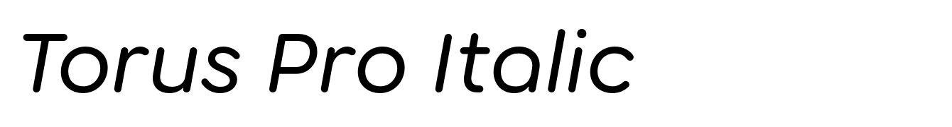 Torus Pro Italic